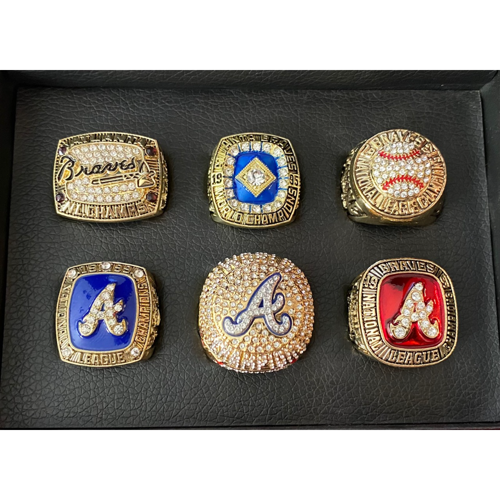 Braves 6 Championship Ring Set