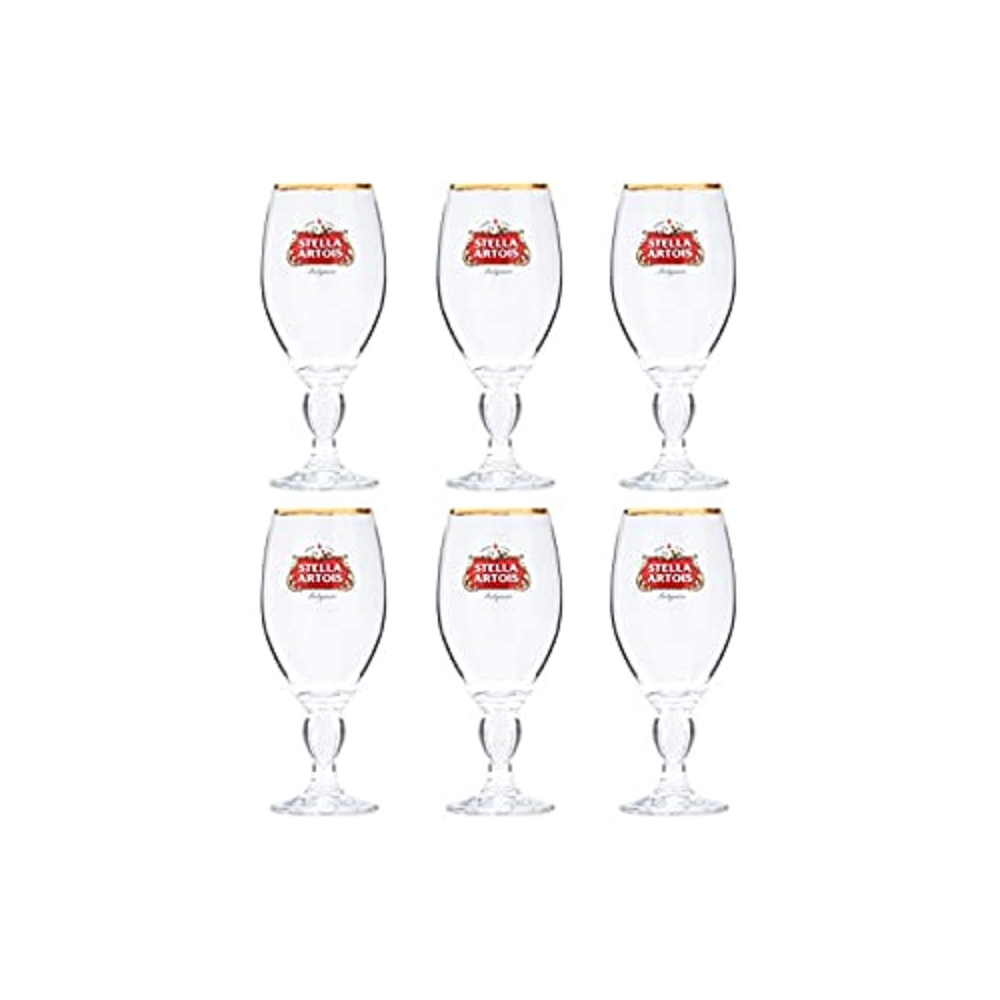 Stella Artois Gold Rimmed Chalice Glass