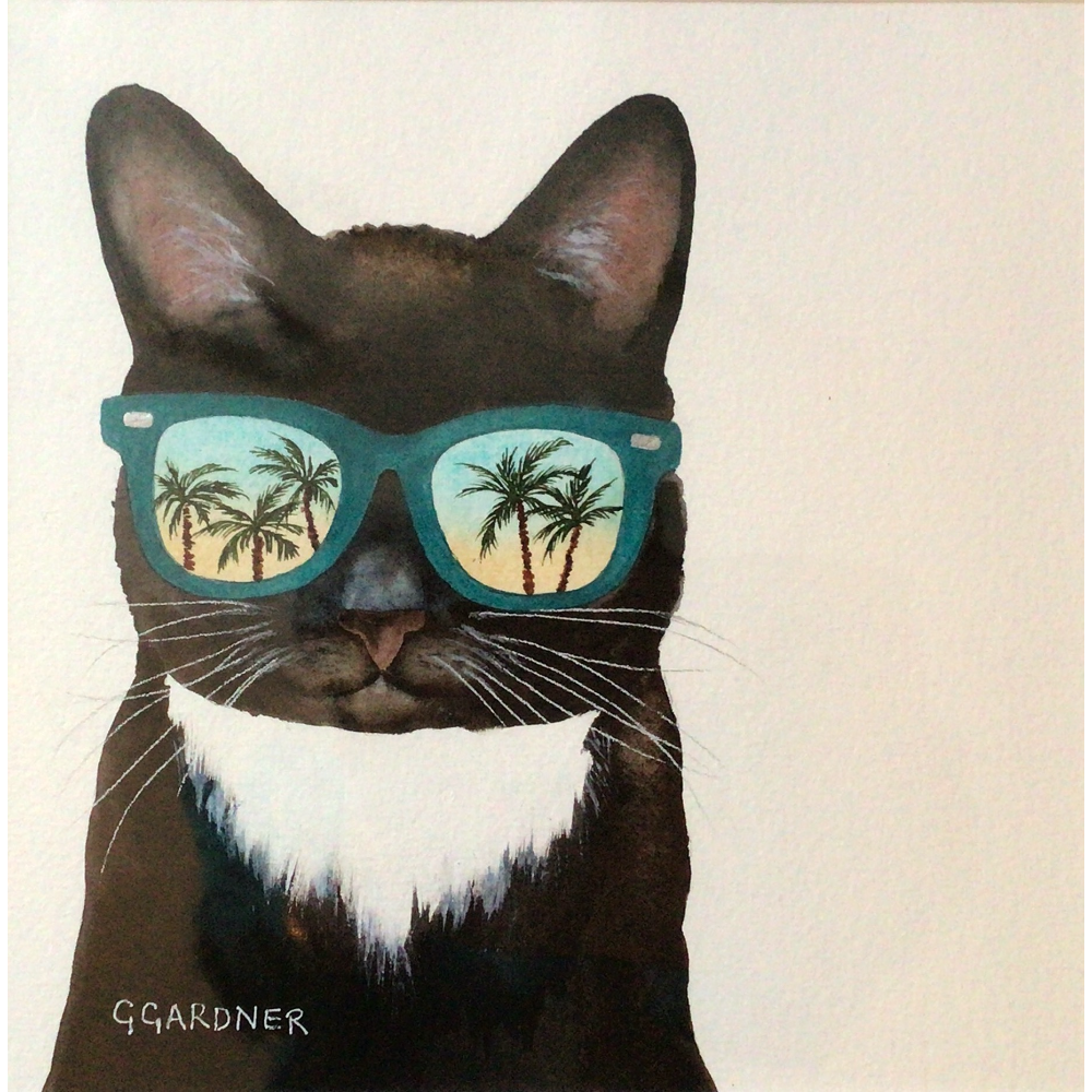 Tuxedo Cat w/Sunglasses
