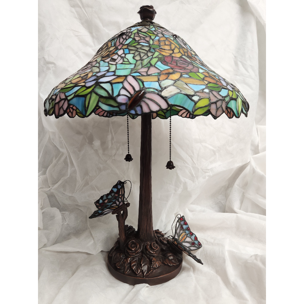 Hand-leaded Stained Glass Lamp
