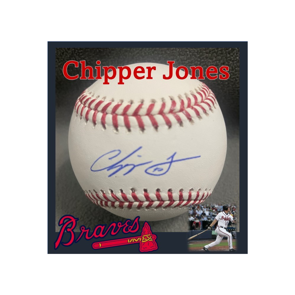 Chipper Jones SIGNED Major League Baseball w/ Fanatics hologram