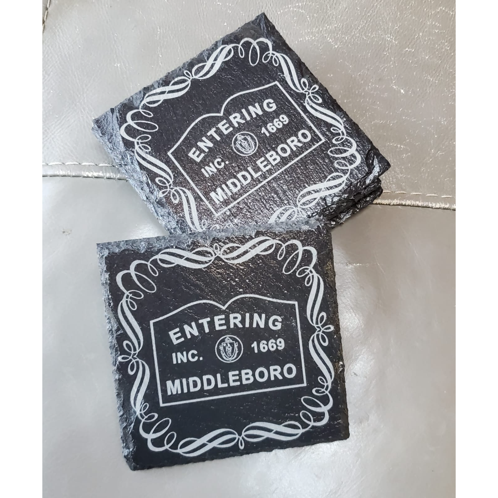 Impact Expressions - Set of four 4"x4" Engraved Slate Coasters