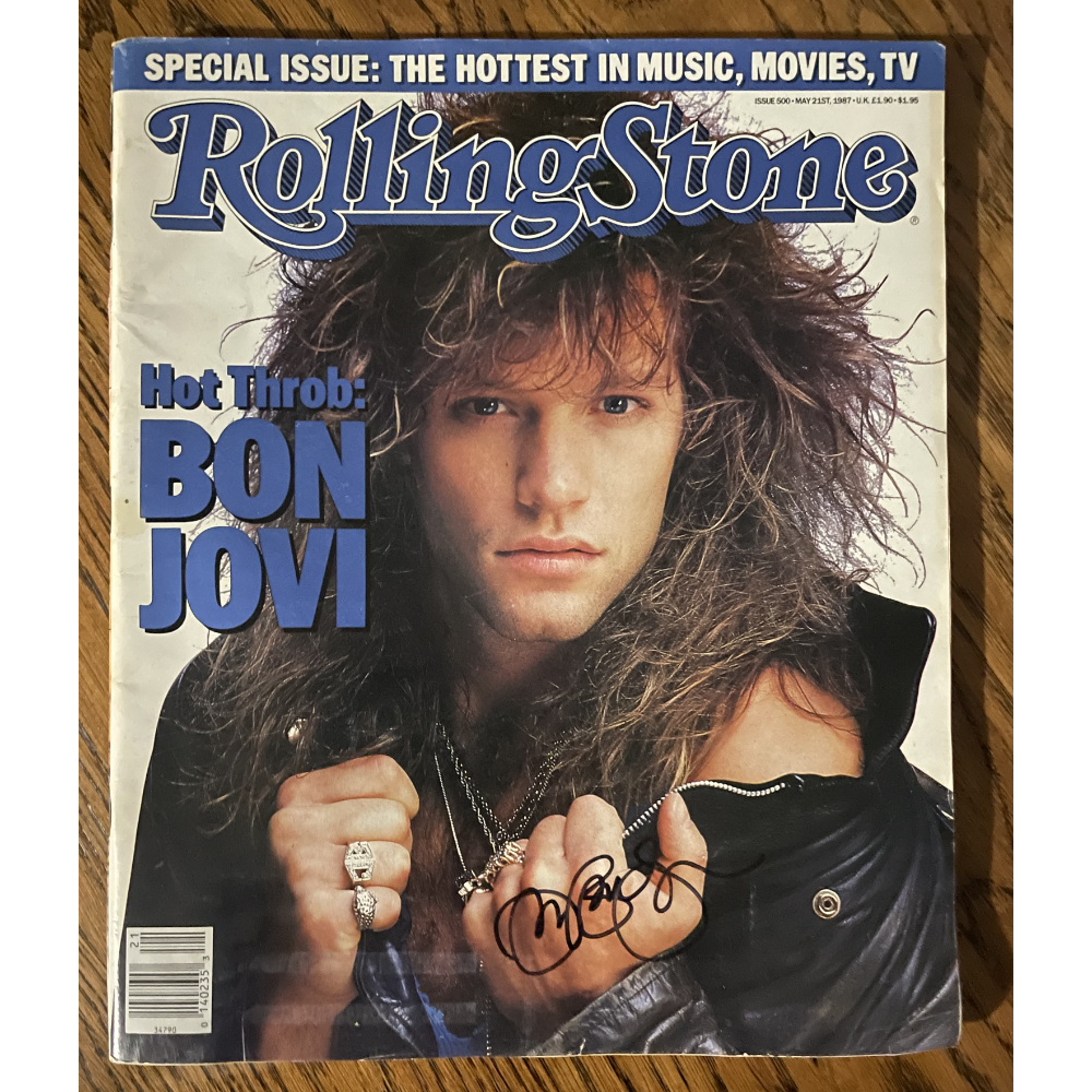 Jon Bon Jovi signed May 1987 Rolling Stones magazine 