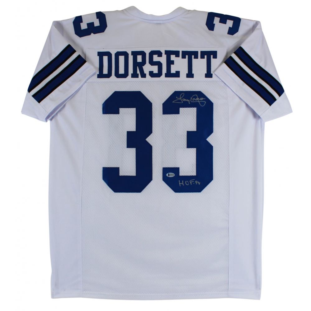 Tony Dorsett Dallas Cowboys Signed Autographed Blue #33 Custom Jersey –