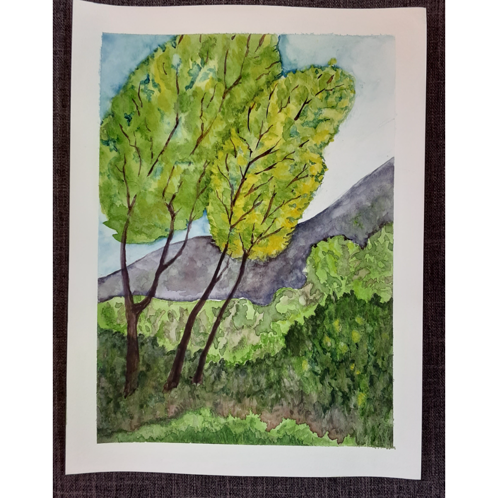 Summer Trees, watercolor