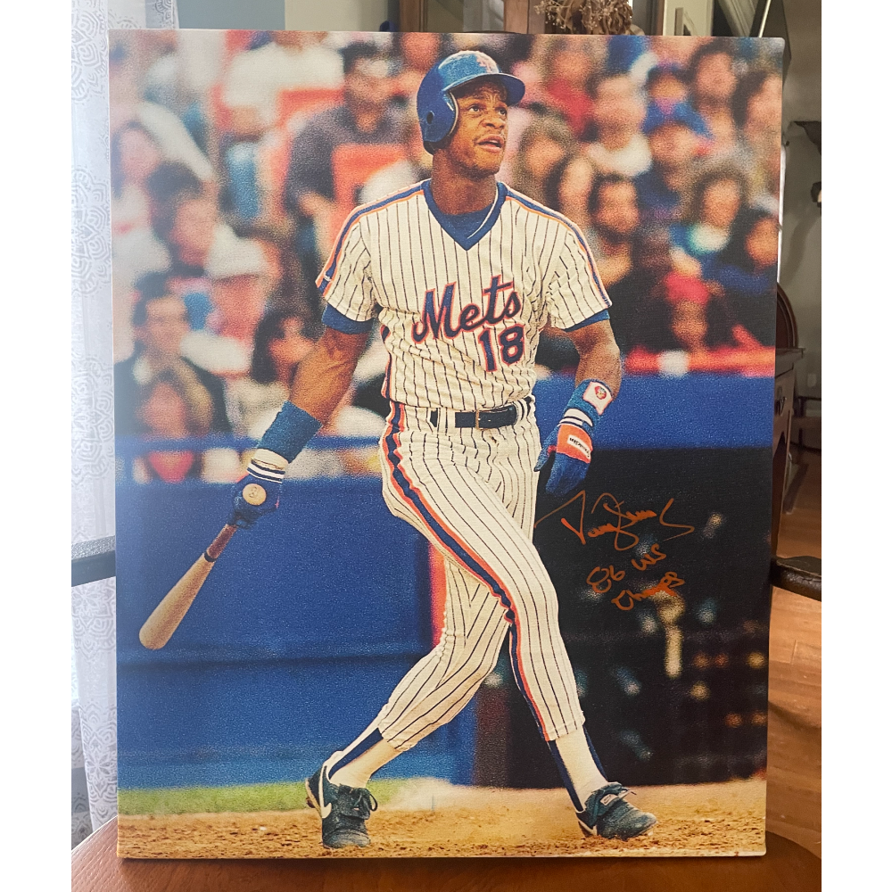 Darryl Strawberry Signed 3x WS Champ Inscription 