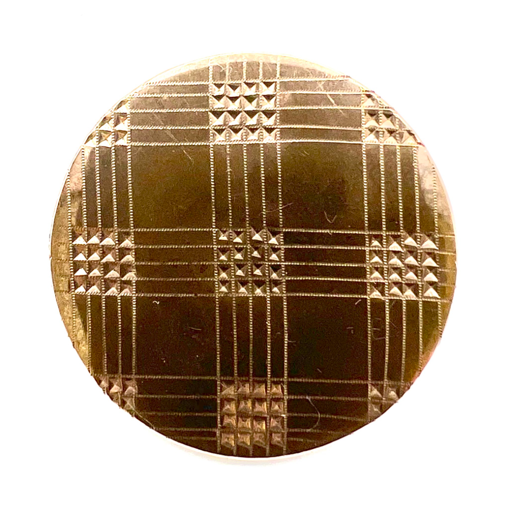 An 18th c. Copper weave pattern button. 