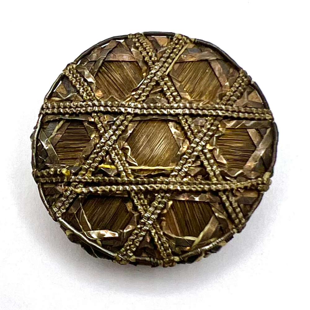 An 18th c. French Passementrie cross pattern button.
