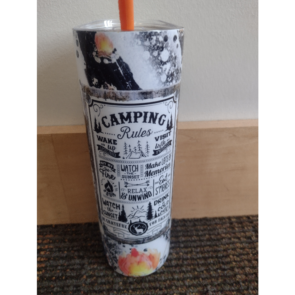 Tumbler With a Camping Theme