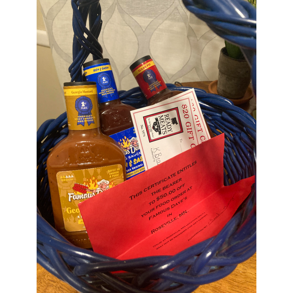 Famous Dave's Gift Certificate and BBQ Sauces