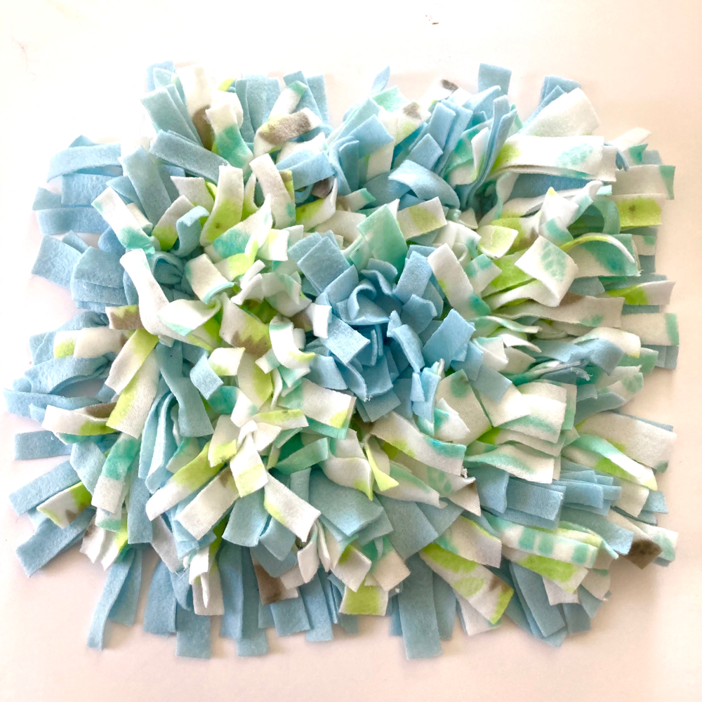 Blue Hand Crafted Snuffle Mat ~ Hide Treats ~ Keep them Busy