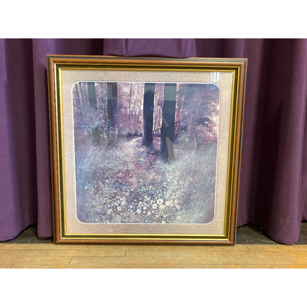 Artwork with wooden frame