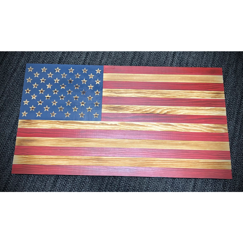Wooden American Flag Art