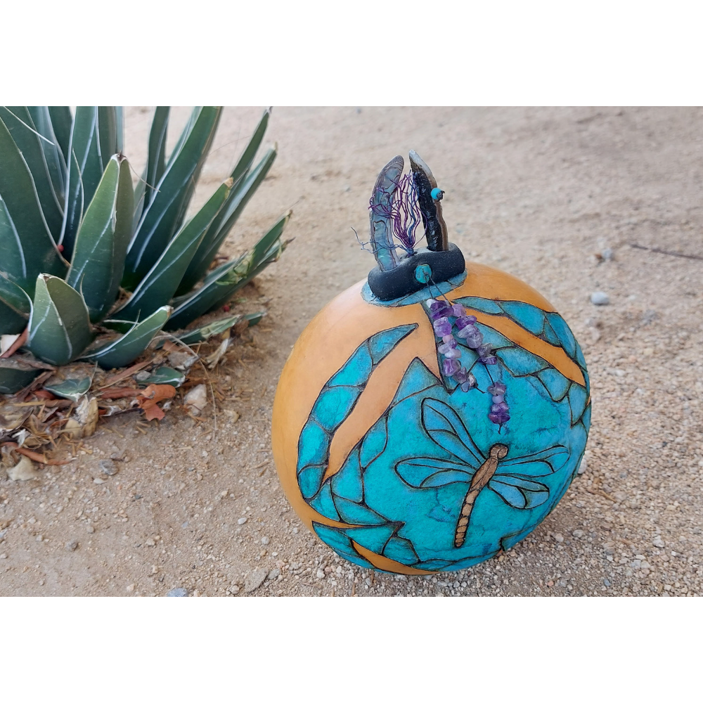 Gourd Art - Turquoise