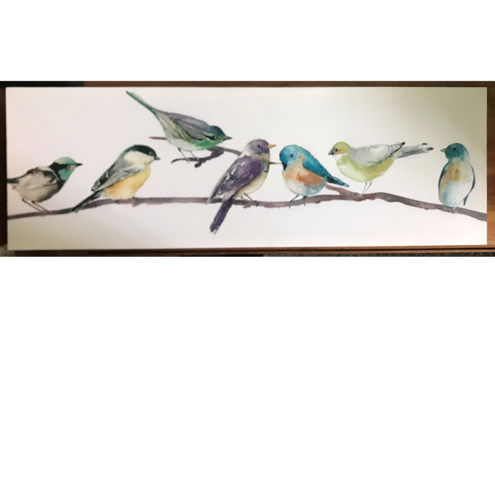 Birds On A Branch Canvas Wall Art by Carol Robinson