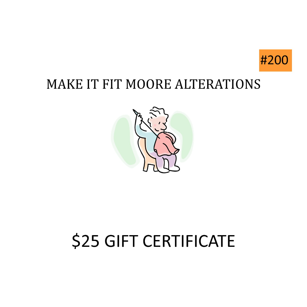 Gift Certificate - Make It Fit Moore Alterations