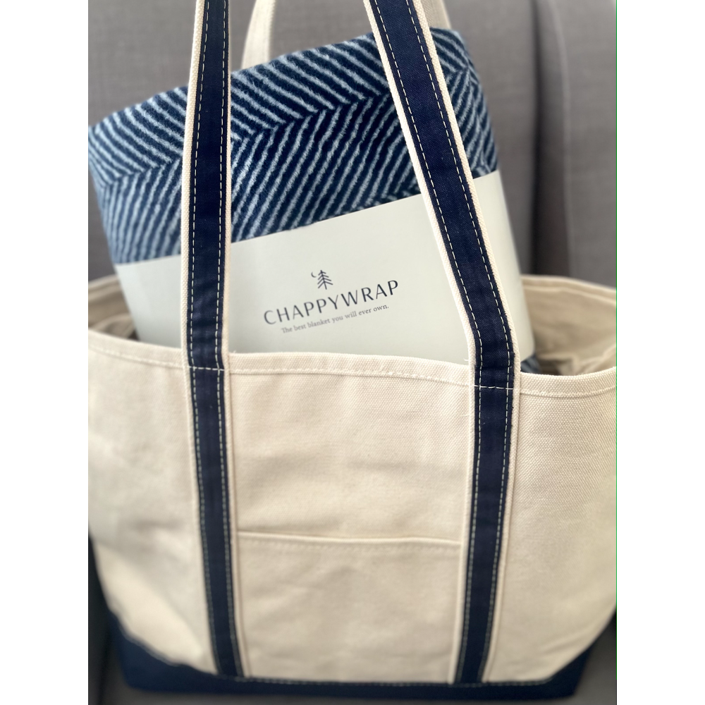 Monogrammed Tote Bag with Chappy Wrap