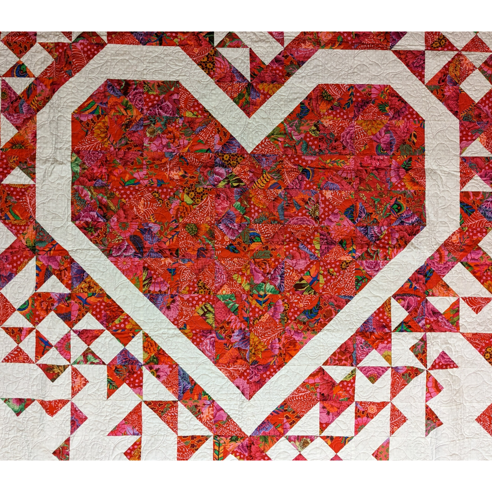 Beautiful Handmade Heart Quilt