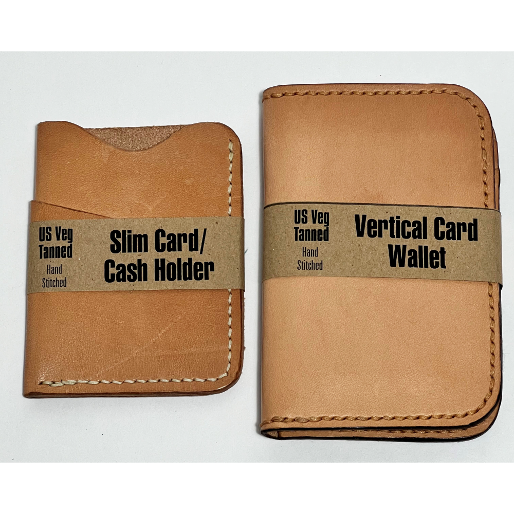Leather Vertical Card Wallet and Slim Card Holder