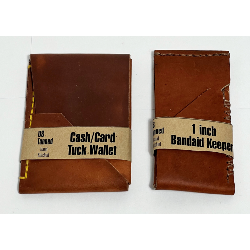 Leather Cash/Card Tuck Wallet and Bandaid Keeper