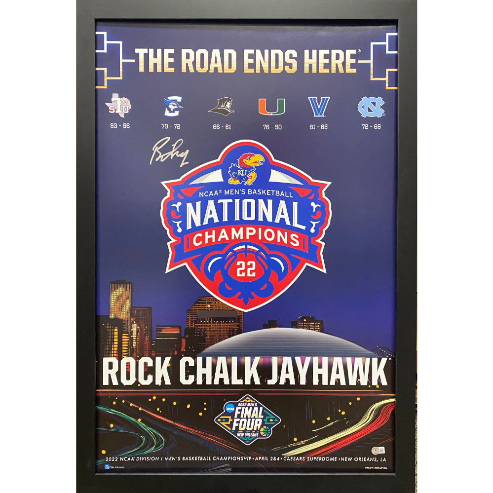 Signed Bill Self National Champs Poster