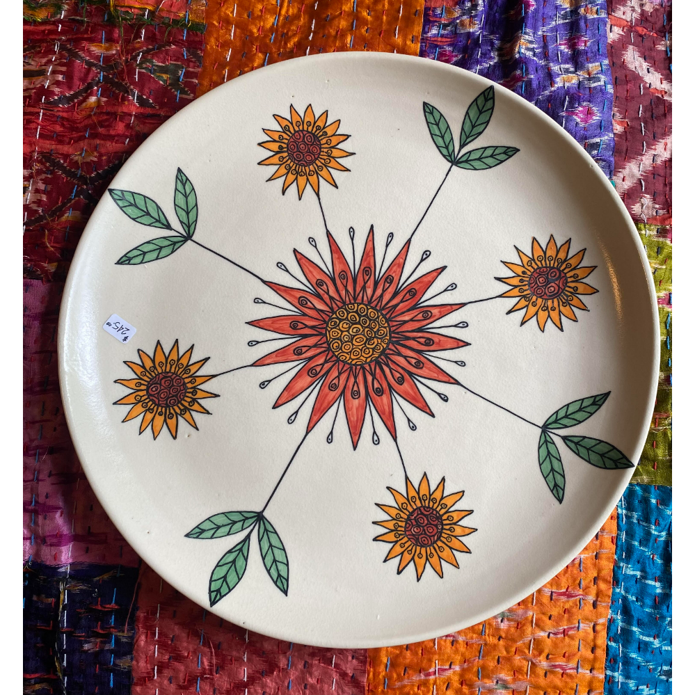 Beautiful Hand Painted Serving Plate by Bluehaven Porcelain