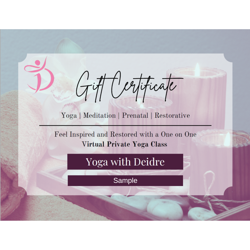 $150 Yoga Gift Certificate