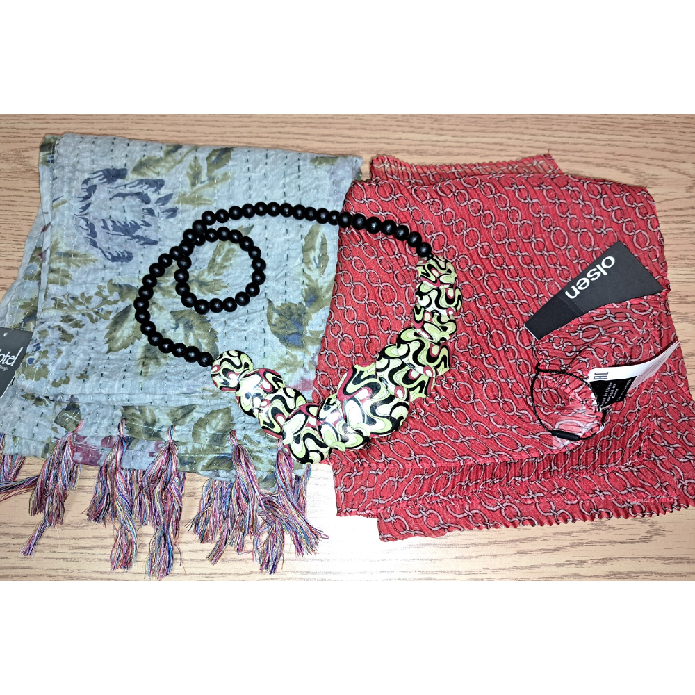 Chunky Necklace and  Matching Scarves Collection