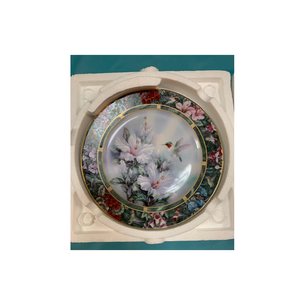 "The Ruby-Throated Hummingbird" collectible plate