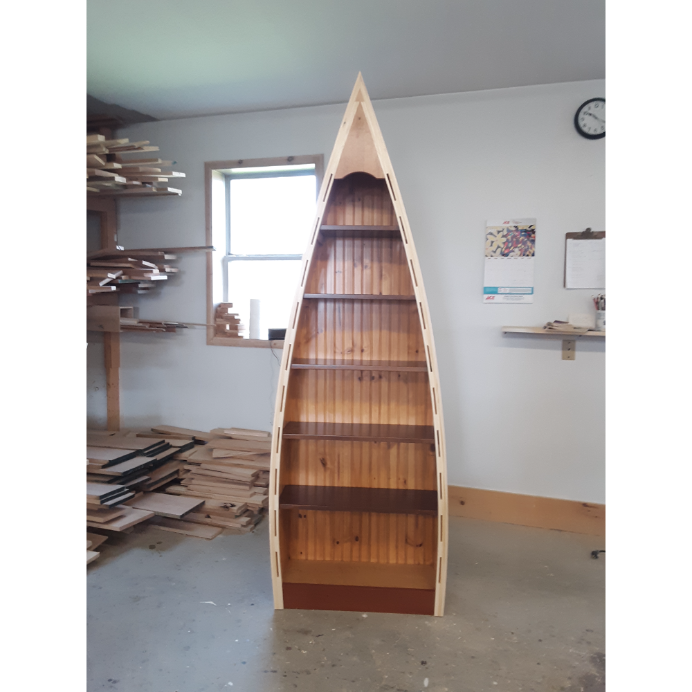 Wooden Canoe Bookshelf