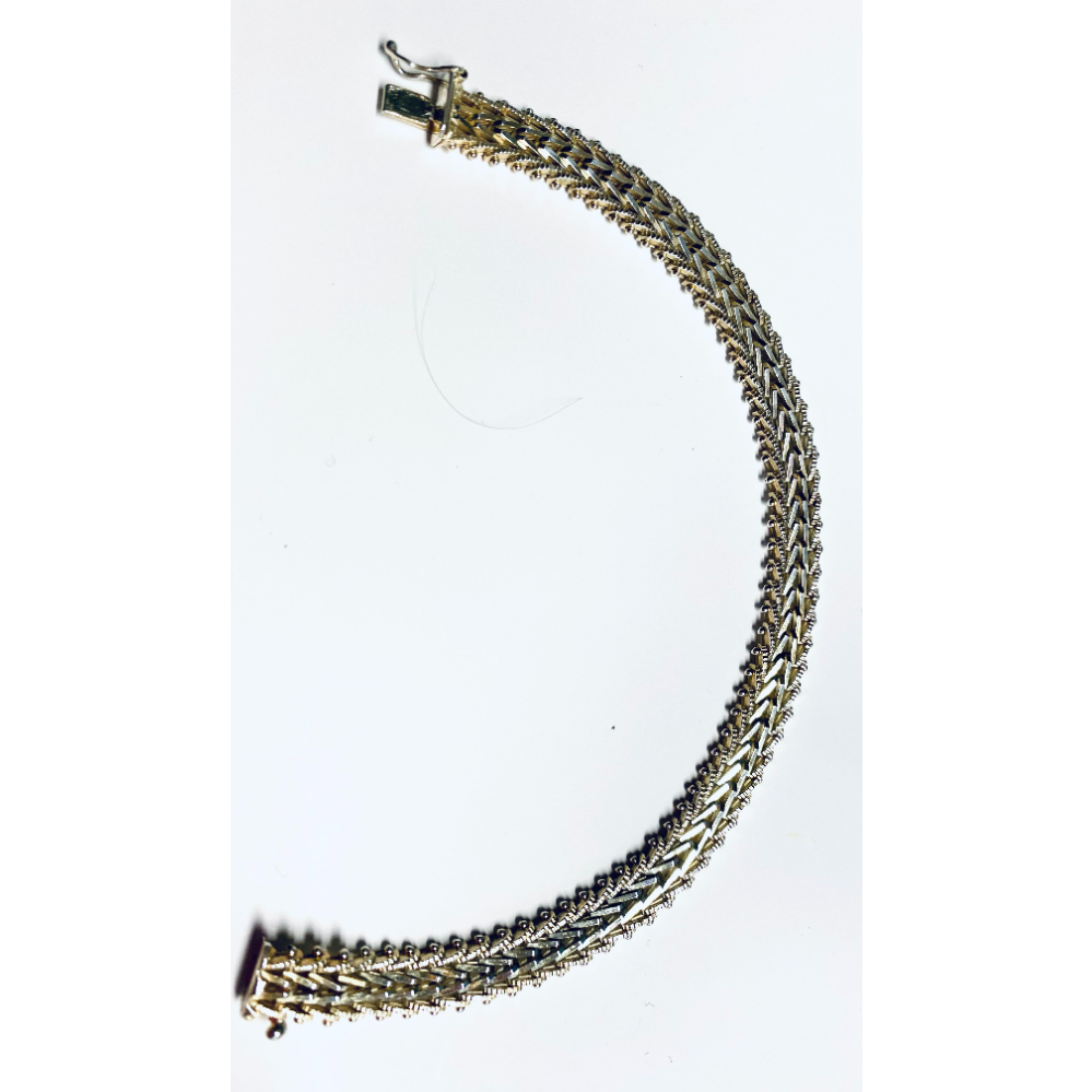 Sterling Silver Intricately Woven Chain Bracelet Bali