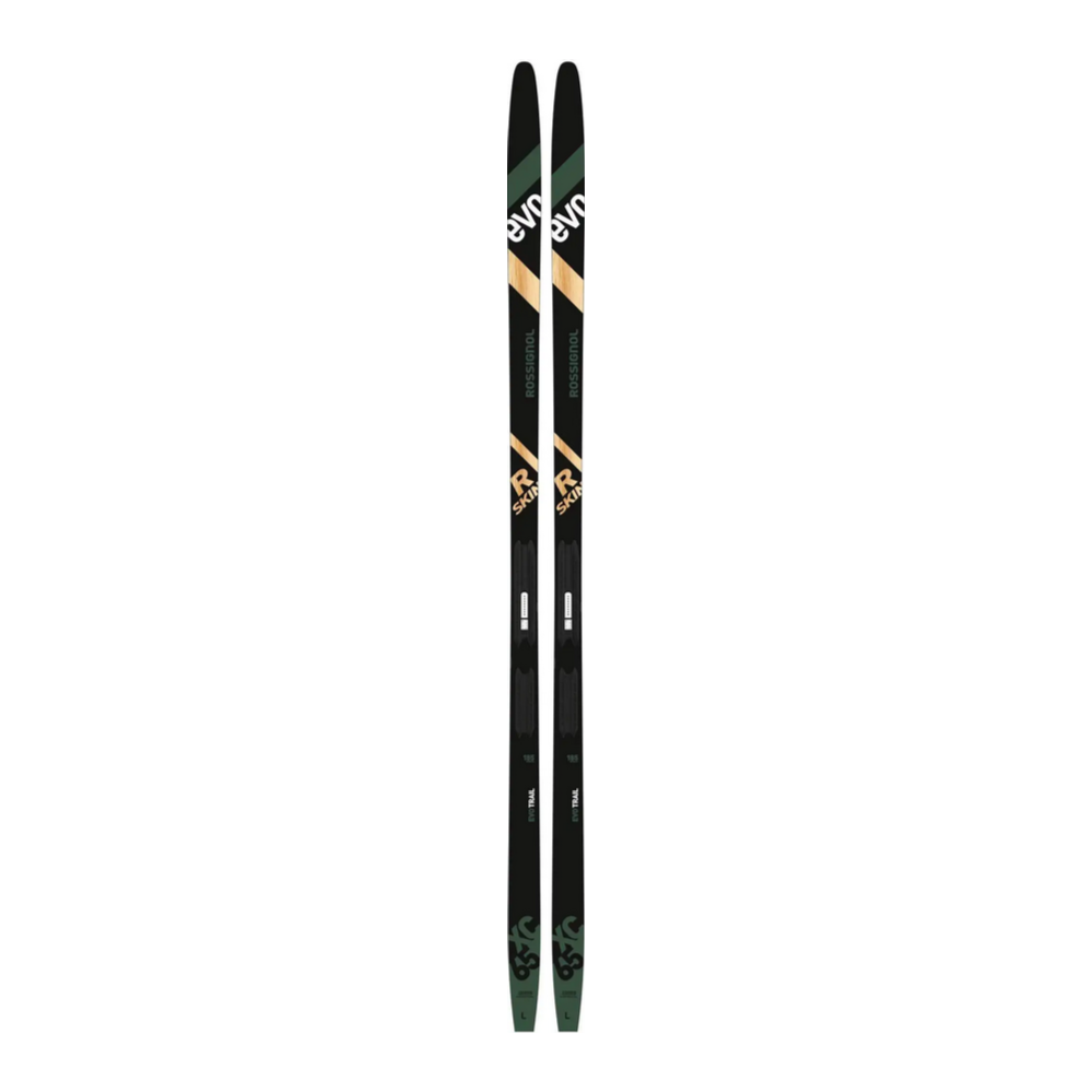 Rossignol EVO 65 R-Skin Ski W/Control Step-In Bindings and man and women beanies