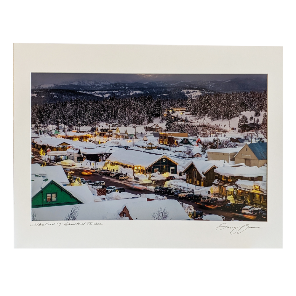 "White Evening - Downtown Truckee" 16x20" Matted Photo