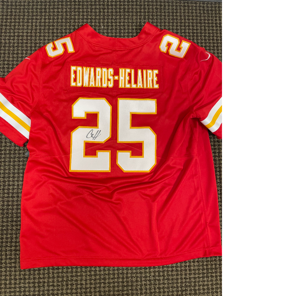 Clyde Edwards Helaire signed jersey 