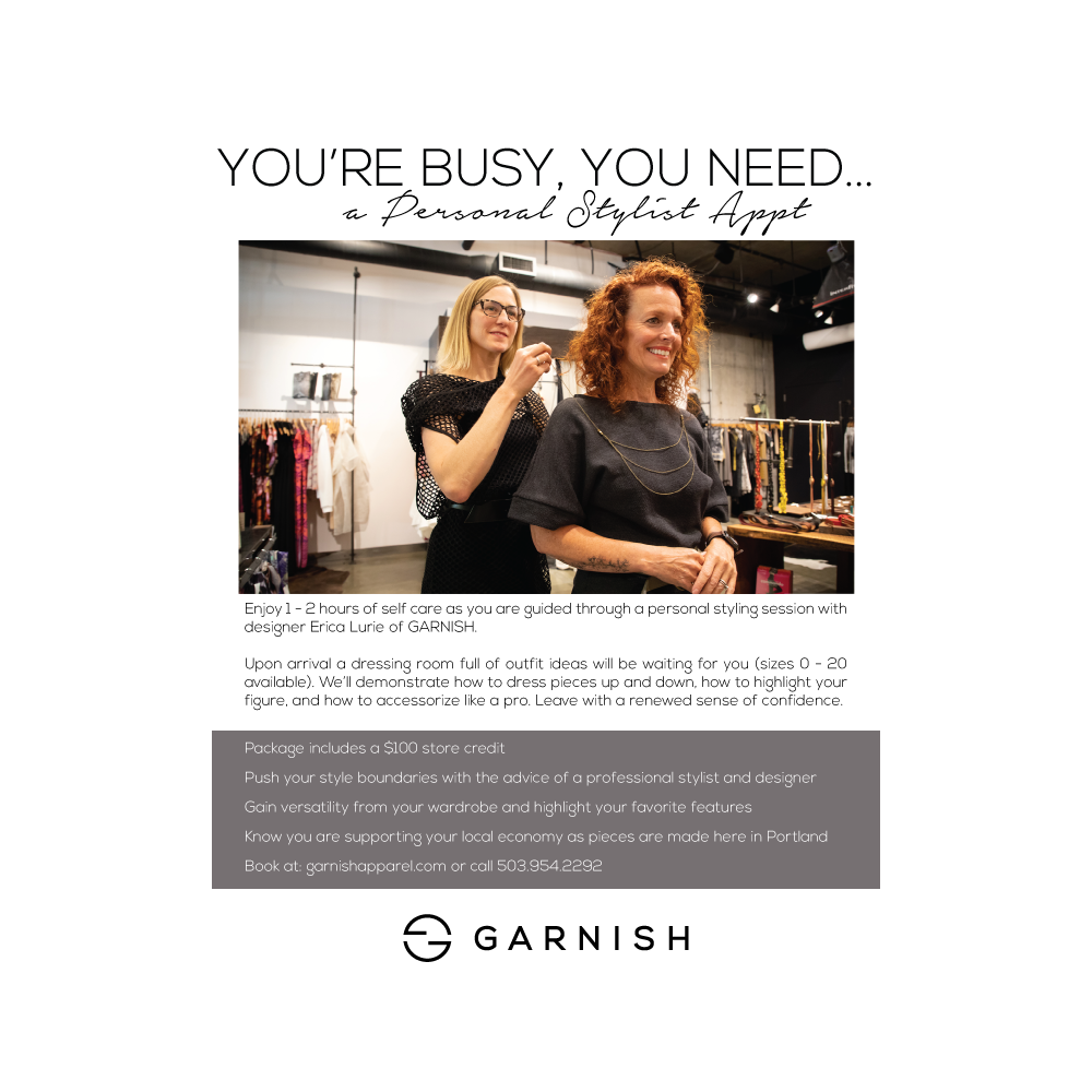 Personal Stylist Appointment at Garnish