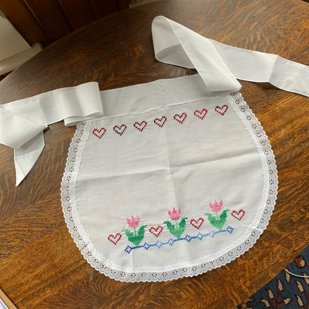 Hand Embroidered Apron by Dovid Avnet