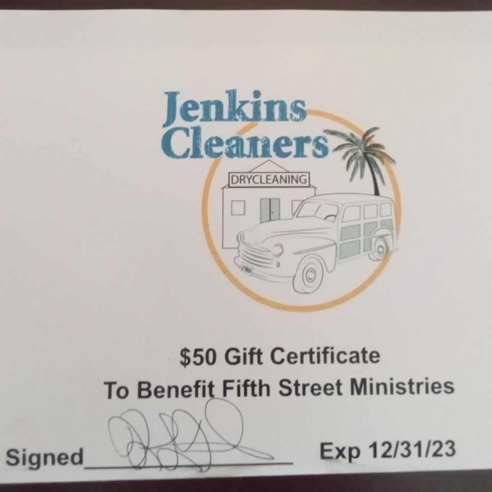 Jenkins Cleaners Gift Certificate