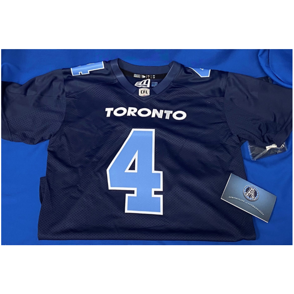 Signed CFL McLeod Bethel-Thompson Argo's Jersey (w/Certificate of Authenticity)