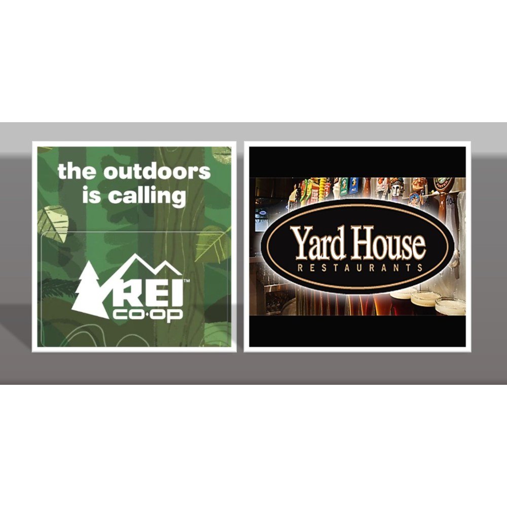 $50 REI & $50 YARD HOUSE GIFT CARDS
