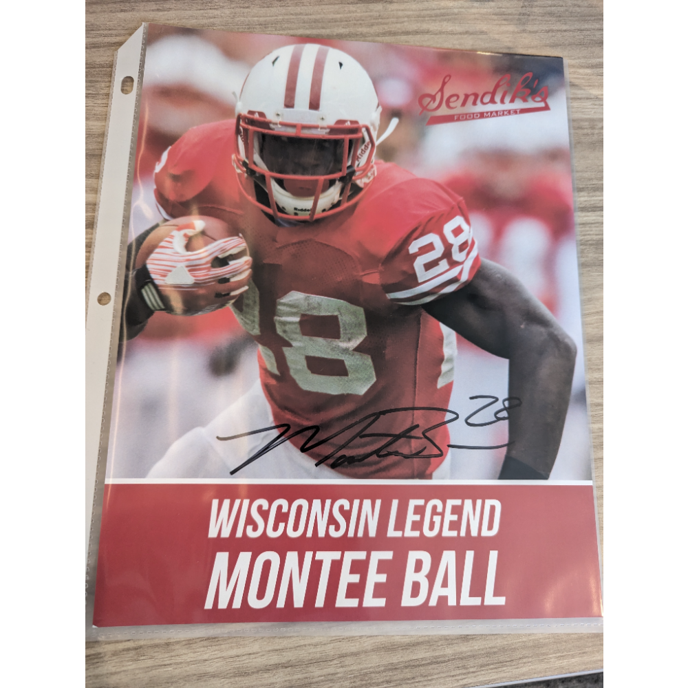 Autographed Montee Ball picture