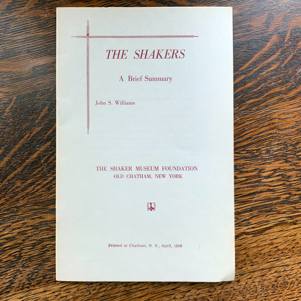 The Shakers by John Williams Pamphlet