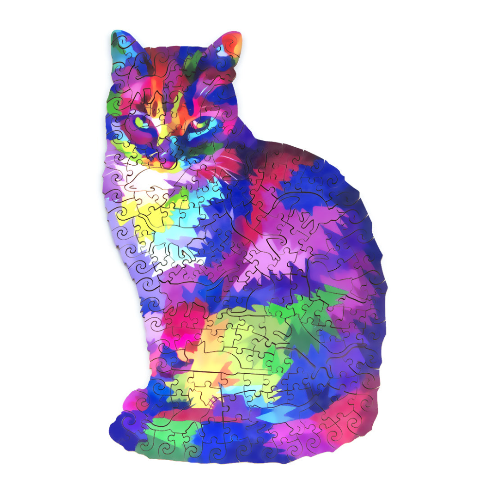 Rainbow Cat Wood Puzzle