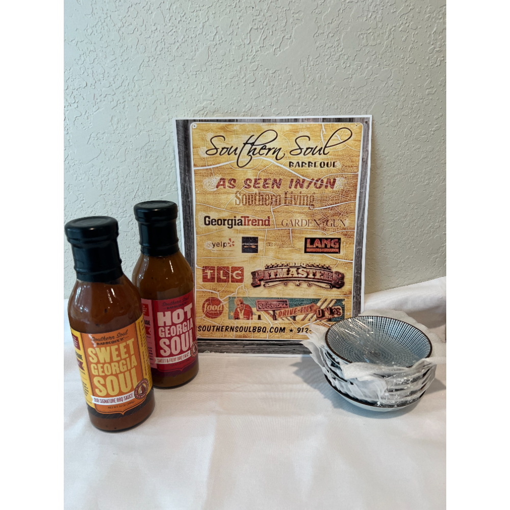 Southern Soul BBQ Sauces with dipping bowls