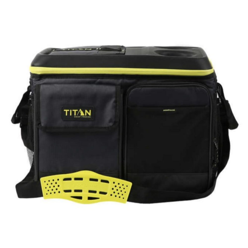 Titan DeepFreeze 50 can collapsible cooler donated by a proud Rotarian.