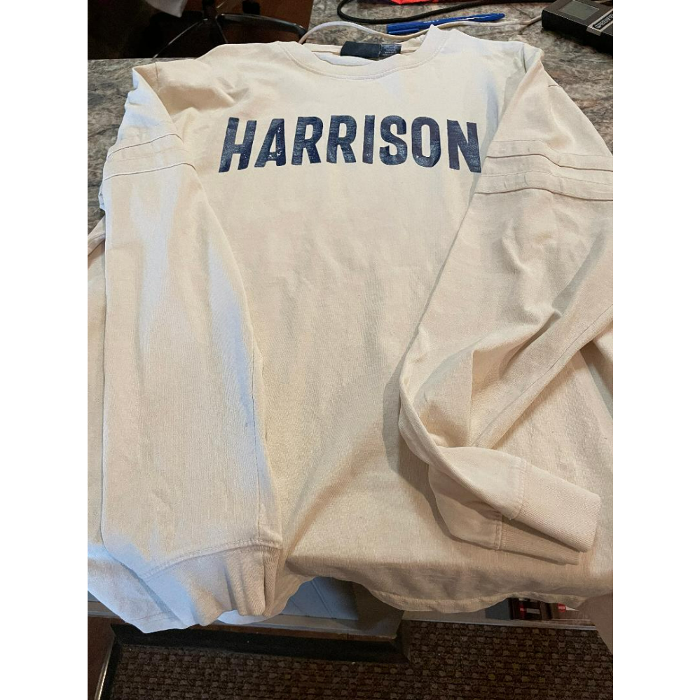 Harrison High School ~Cream Long Sleeve Shirt/ bag