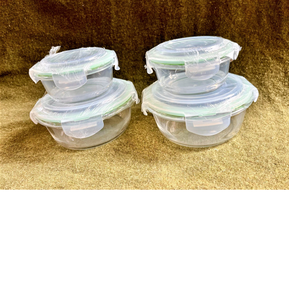 4-Piece Glass Storage Containers