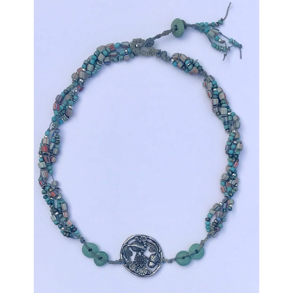 "Koi and Waterlily Necklace", by Marcia Drenzyk