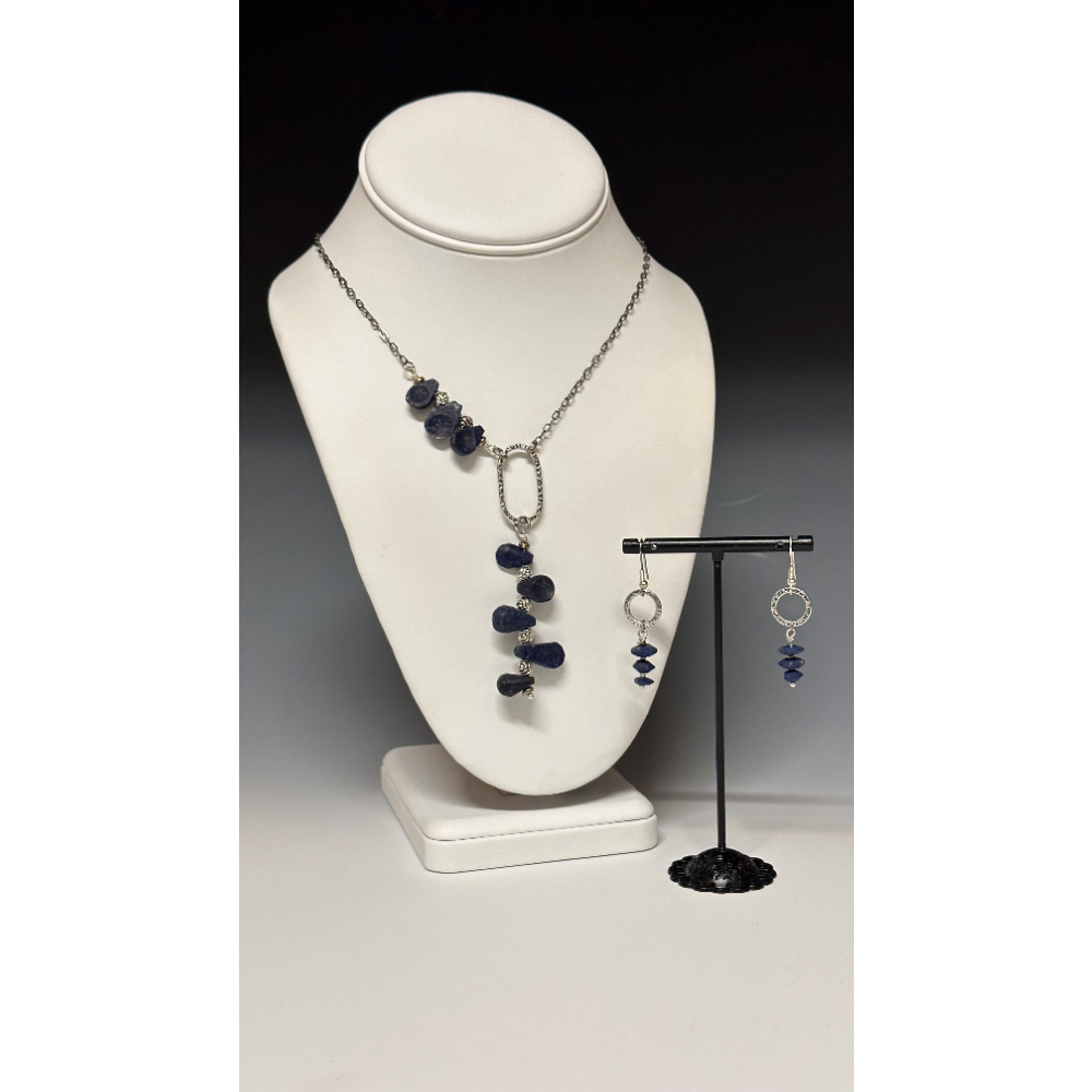 Lapis Necklace and Earrings Set 