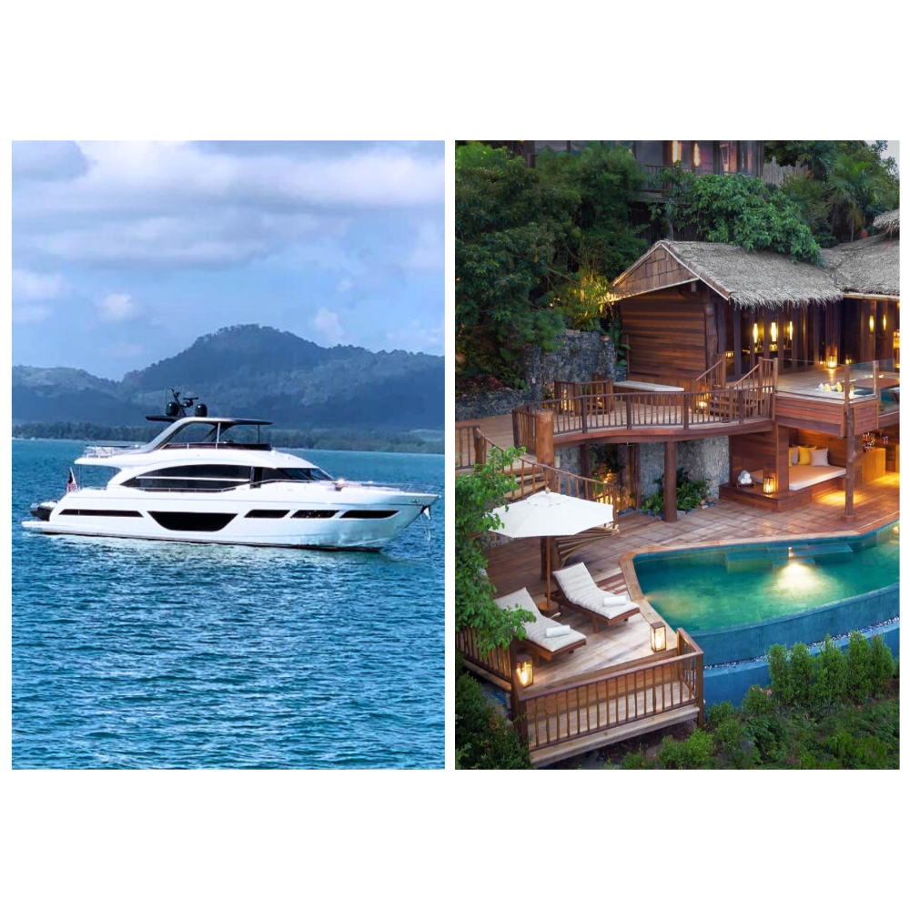 Full Day Yacht Charter for 4  persons to Phang Nga Bay + Spa and Lunch at Six Senses Yai Noi