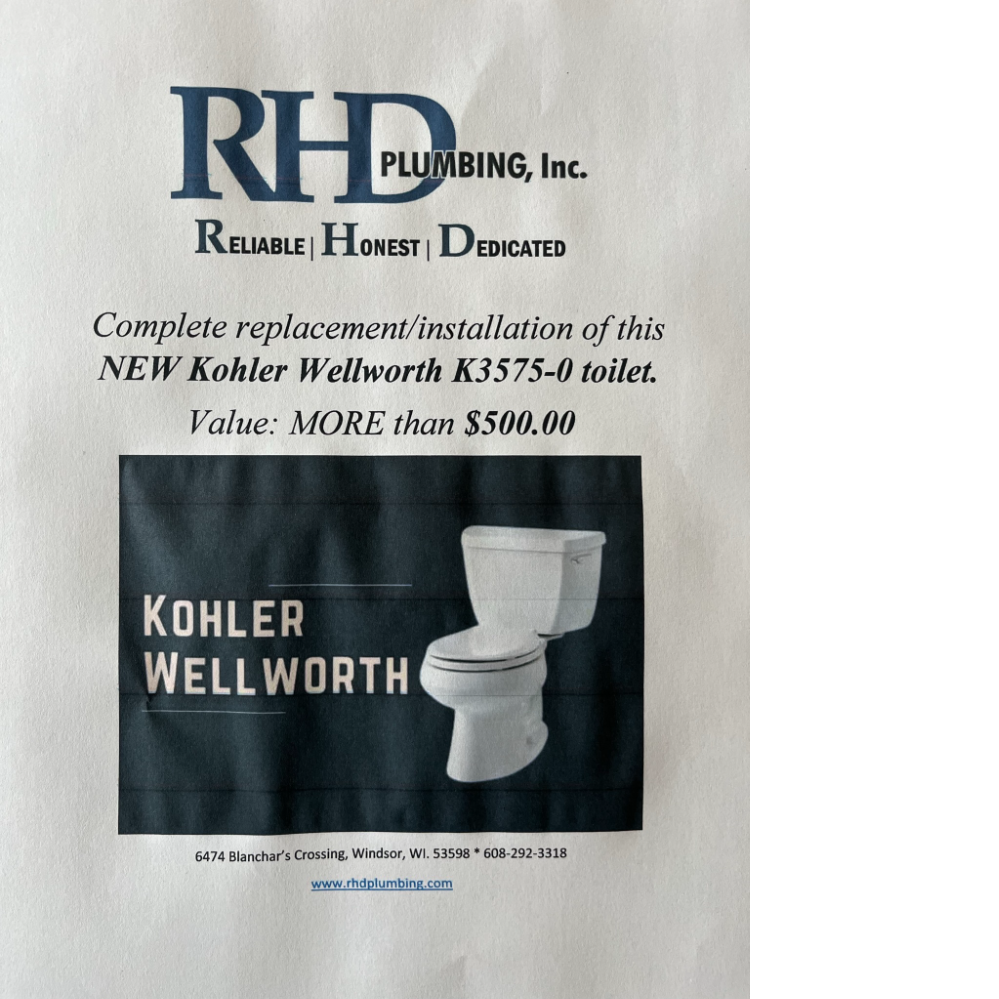 RHD Plumbing - New toilet with Free Installation